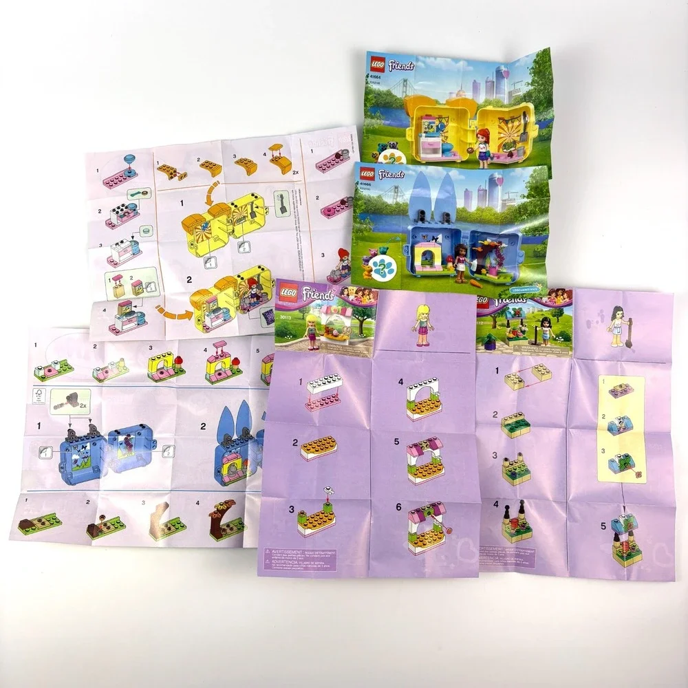 Lego Friends Lot of 6 Instruction Books Leaflets 30112 30113 41059 1 & 2 41664 +